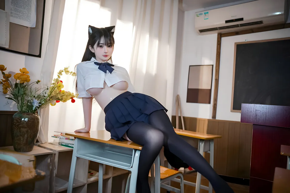 桜井宁宁 – NO.151 失眠冲剂 JK猫耳 4